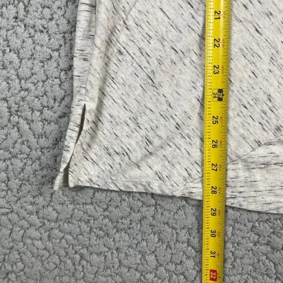 J Jill Space Dyed Tunic Top Womens Large V-Neck Cuffed 3/4 Sleeve Gray - Picture 5 of 7